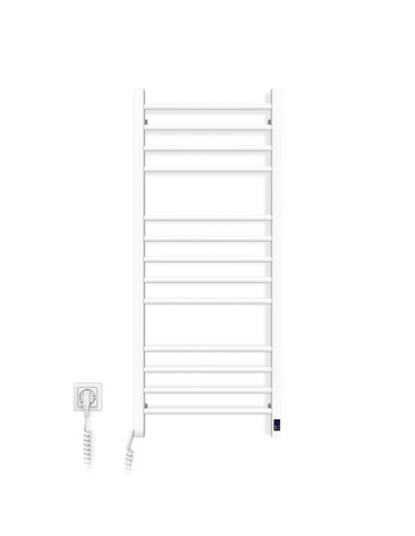 Electric Towel Rail WHITE CLASSIC QUADRO Sensor 500х1200 left