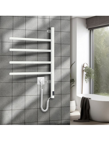 Electric Towel Rail WHITE ARABESQUE Sensor 480х600