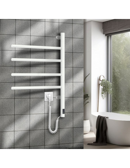 Electric Towel Rail WHITE ARABESQUE Sensor 480х600 Electric Towel Rail WHITE ARABESQUE Sensor 480х600