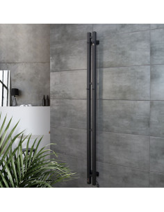 Electric Towel Rail BLACK NAVIN SILOUETTE QUADRO 90х1500 Sensor right 2