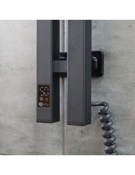 Electric Towel Rail BLACK NAVIN SILOUETTE QUADRO 90х1500 Sensor right Electric Towel Rail BLACK NAVIN SILOUETTE QUADRO 90х1500 Sensor right