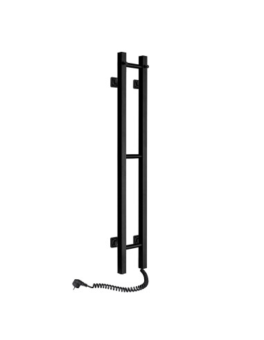 Electric Towel Rail BLACK SILOUETTE QUADRO 160х1000 right
