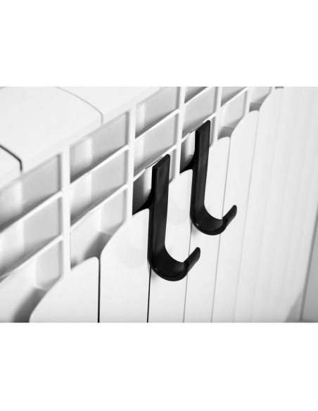 Transparent hanger for a bathroom radiator Transparent hanger for a bathroom radiator