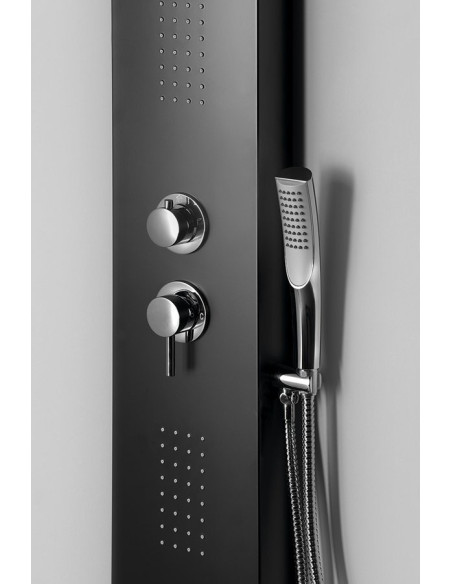 JACOB Shower Panel 200x1500mm, black