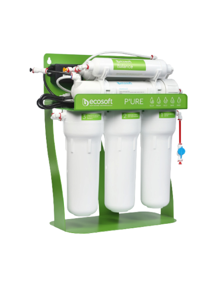 MO675MBALPSECO Ecosoft P’URE BALANCE Reversās osmozes filtrs ar sūkni uz rāmja (ar kalcija un magnija minerālvielām)