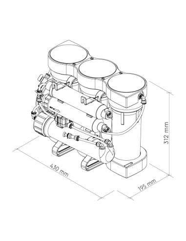 MO675PUREMACECO P’URE Alkafuse Reversās osmozes filtrs ar sūkni uz rāmja (ar kalciju) - 2