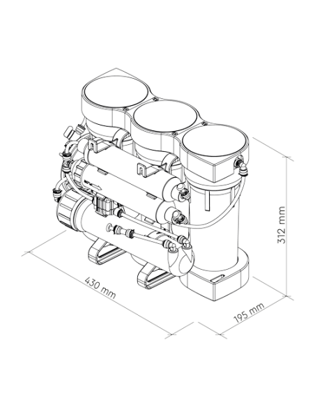 MO675MALCPSECO P’URE Alkafuse Reversās osmozes filtrs ar sūkni uz rāmja (ar kalciju)