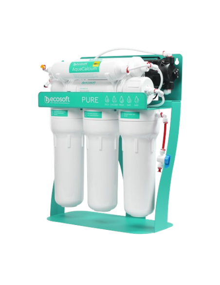 MO675PSMACECO Ecosoft P’URE AquaCalcium Mint Reversās osmozes filtrs ar sūkni uz rāmja (ar kalciju)