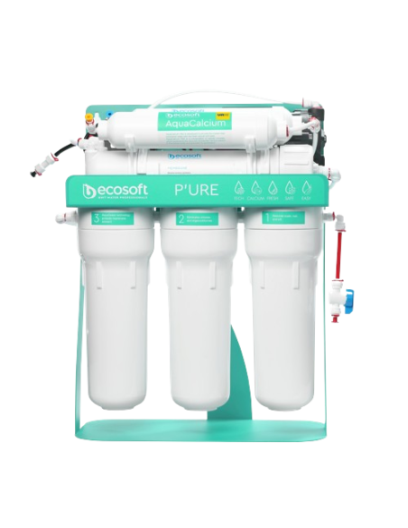MO675PSMACECO Ecosoft P’URE AquaCalcium Mint Reversās osmozes filtrs ar sūkni uz rāmja (ar kalciju)