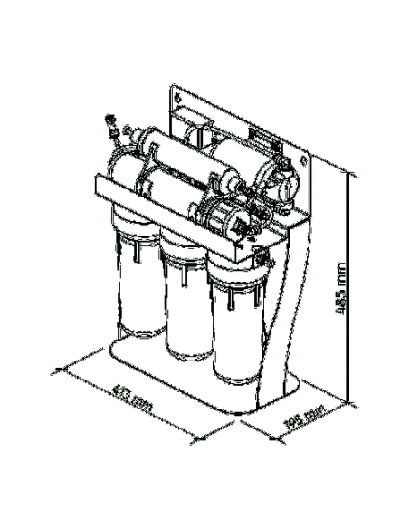 MO675PSMACECO Ecosoft P’URE AquaCalcium Mint Reversās osmozes filtrs ar sūkni uz rāmja (ar kalciju)
