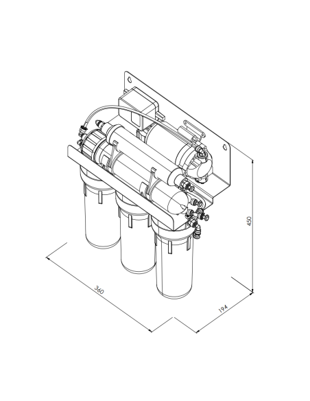 MO550MPECOSTD Ecosoft Standard PRO reversās osmozes filtrs ar sūkni