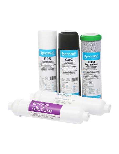 CHV5PUREALC Ecosoft P’URE Alkafuse 5 Kārtridžu komplekts 6 mēn.: DGD205-GAC-CTOAG-ALKAFUSE-POSTMIN
