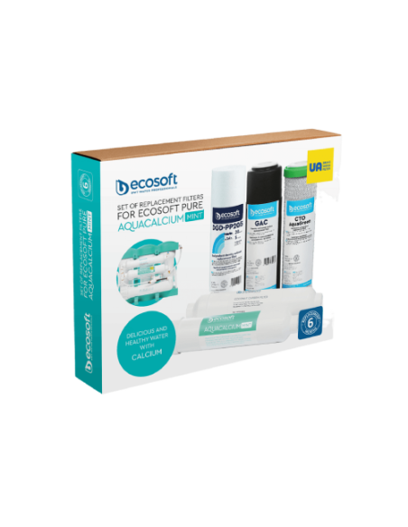 CHV5PUREMAC Ecosoft P’URE AquaCalcium 5 Kārtridžu komplekts 6 mēn.: DGD205-GAC-CTOAG-AQUACALCIUM-POST