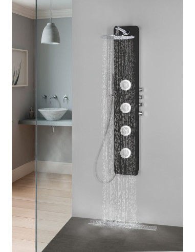 SPIRIT ROUND wall-mounted thermostatic shower panel, 250x1500mm - 6