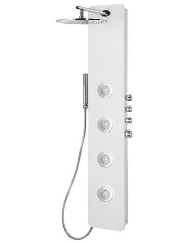 SPIRIT ROUND pie sienas stiprināms termostata dušas panelis, 250x1500mm, balts - 5