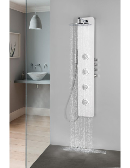 SPIRIT ROUND wall-mounted thermostatic shower panel, 250x1500mm - 6