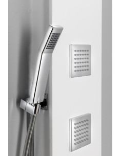 SPIRIT SQUARE wall-mounted thermostatic shower panel, 250x1500mm, white - 5 2