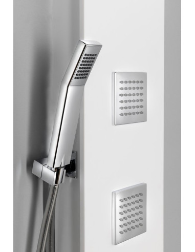 SPIRIT SQUARE wall-mounted thermostatic shower panel, 250x1500mm, white - 1