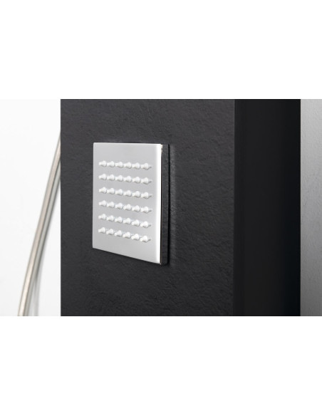 SPIRIT SQUARE wall-mounted thermostatic shower panel, 250x1500mm, black matt - 3