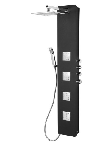 SPIRIT SQUARE seinale paigaldatav termostaadiga dušipaneel, 250x1500mm - 6