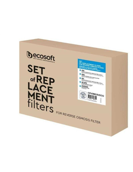 CPV5MCSVECO 5 Kārtridžu komplekts Ecosoft Standard 12 mēn.: PP5-GAC-PP1-50GPD-POSTMIN - 1