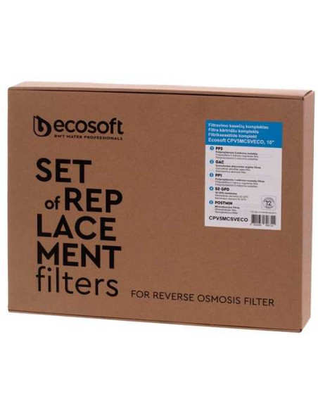 CPV5MCSVECO 5 Kārtridžu komplekts Ecosoft Standard 12 mēn.: PP5-GAC-PP1-50GPD-POSTMIN - 2