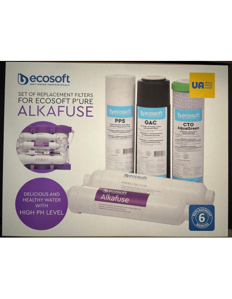 CHV5PUREALC Ecosoft P’URE Alkafuse 5 Kārtridžu komplekts 6 mēn.: DGD205-GAC-CTOAG-ALKAFUSE-POSTMIN