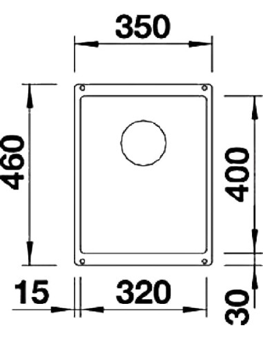 BLANCO SUBLINE 320-U PD WEISS O.AF