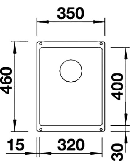 BLANCO SUBLINE 320-U PD WEISS O.AF