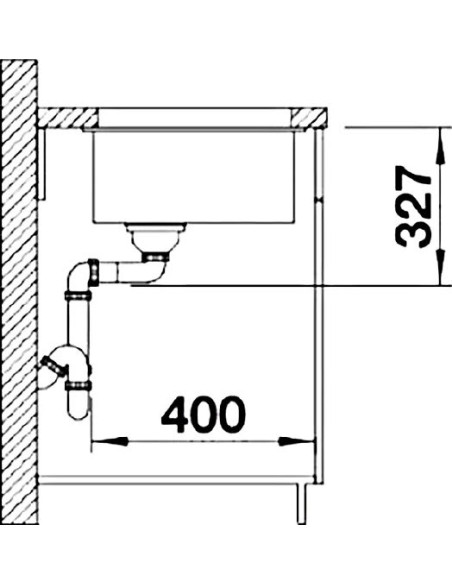BLANCO SUBLINE 320-U PD WEISS O.AF