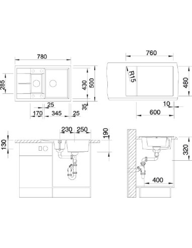 BLANCOMETRA 6S COMPACT SILGRANIT C WEISS M. EXZ.