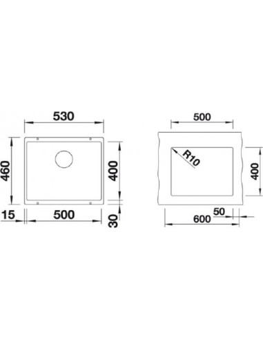 BLANCO SUBLINE 500-U PD WEISS O.AF