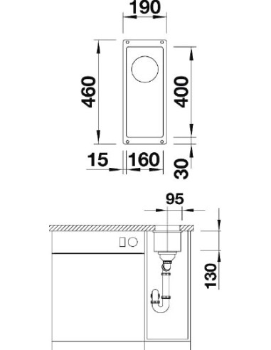 BLANCO SUBLINE 160-U PD ALM O.AF