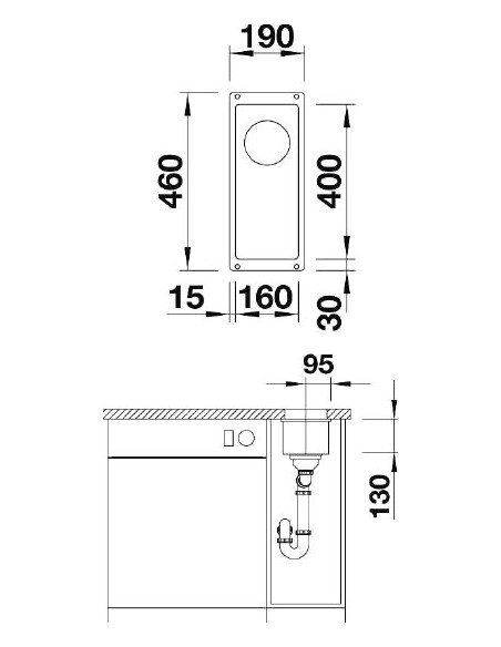 BLANCO SUBLINE 160-U PD ALM O.AF