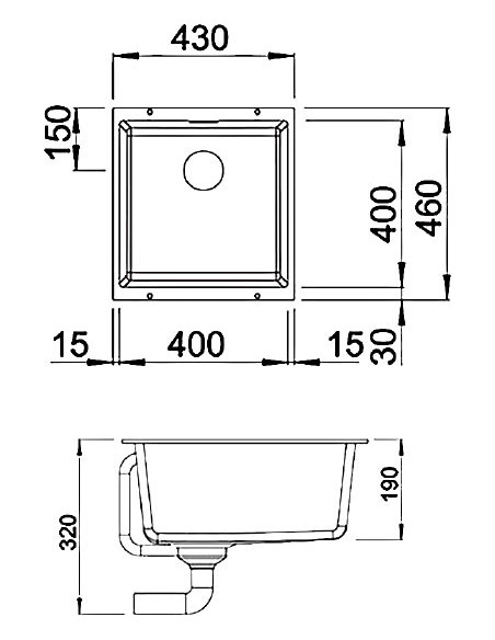 BLANCO SUBLINE 400-U PD ALUMETALLIC O.AF