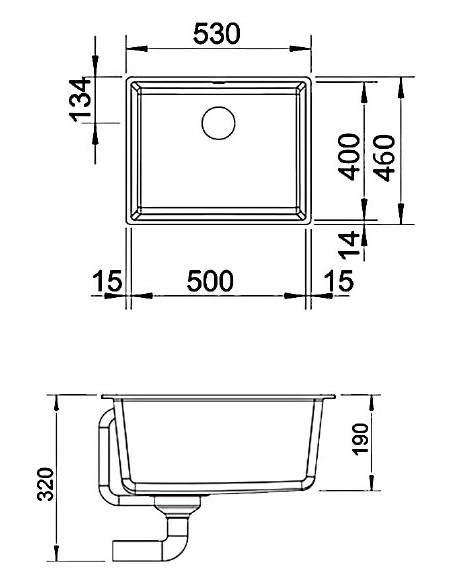 BLANCO SUBLINE 500-U PD FELSGRAU O.AF