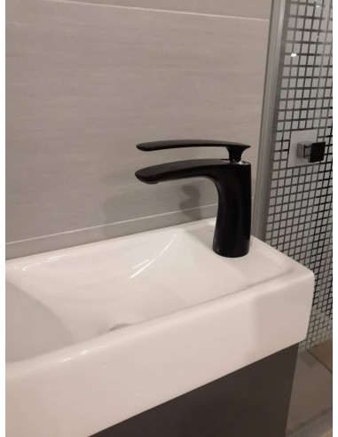 TIGRIS Basin lever mixer, black matt - Barva...