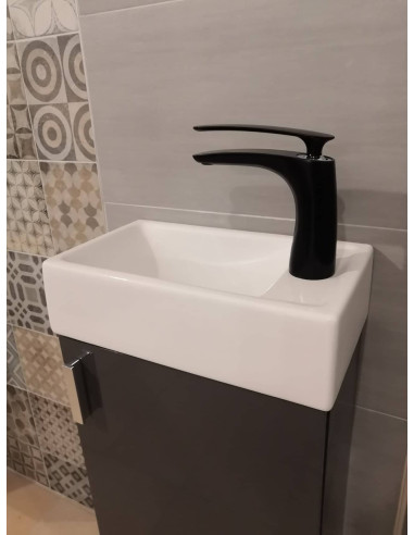 TIGRIS Basin lever mixer, black matt - Barva...