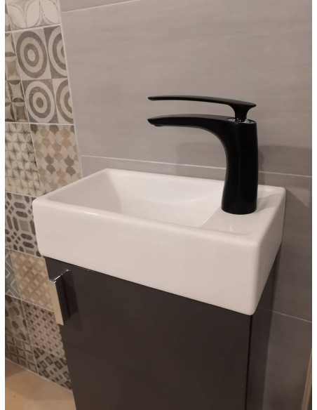 TIGRIS Basin lever mixer, black matt - Barva černá matná/chrom,Rozměr 3/8''