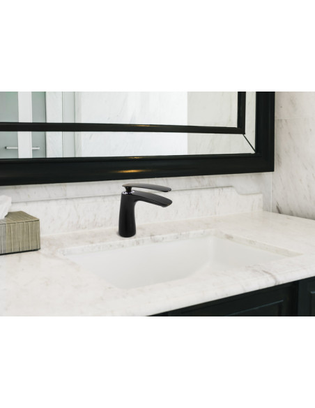 TIGRIS Basin lever mixer, black matt - Barva černá matná/chrom,Rozměr 3/8''