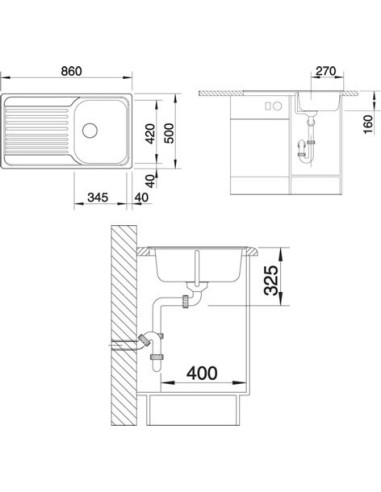 BLANCOTIPO 45S  18/10  3 1/2" (511005)