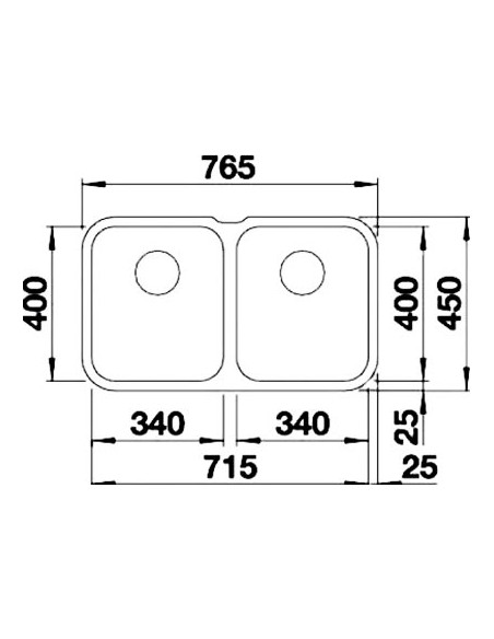 BLANCOSUPRA 340/340 - U CNS 3½" BF o.Afb