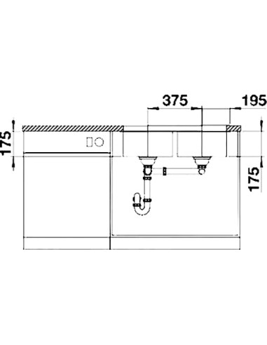 BLANCOSUPRA 340/340 - U CNS 3½" BF o.Afb