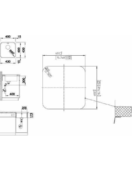 BLANCOSUPRA 400-U 3 1/2" CNS BSTF m.Afb. BLANCOSUPRA 400-U 3 1/2" CNS BSTF m.Afb.