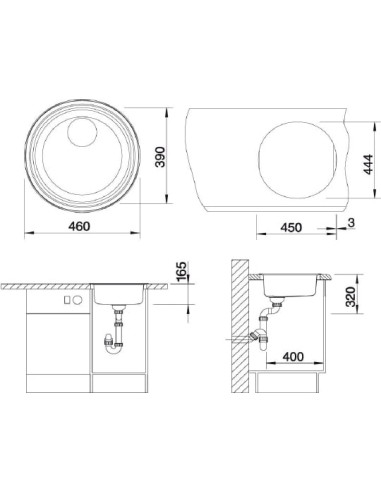 BLANCORONDOSOL 18/10 3 1/2" BUERSTFINISH
