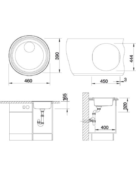 BLANCORONDOSOL 18/10 3 1/2" BUERSTFINISH BLANCORONDOSOL 18/10 3 1/2" BUERSTFINISH