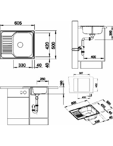 BLANCOTIPO 45S Mini 18/10 NF.