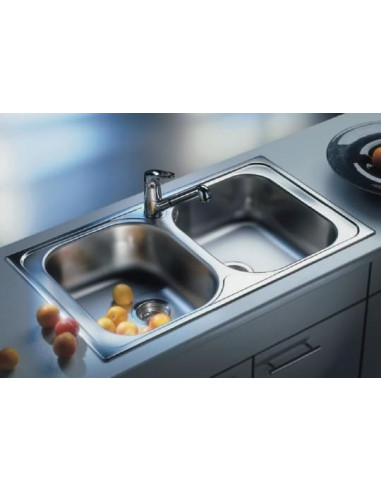 BLANCOTIPO 8 Compact 3 1/2" 18/10 Naturfinish