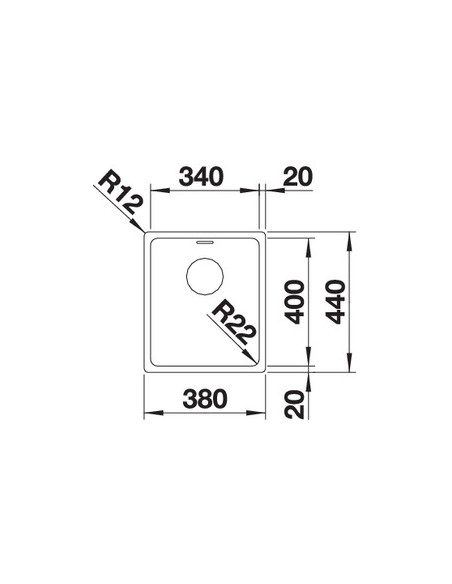 BLANCO ANDANO 340-IF CNS 3½" LF o.Afb