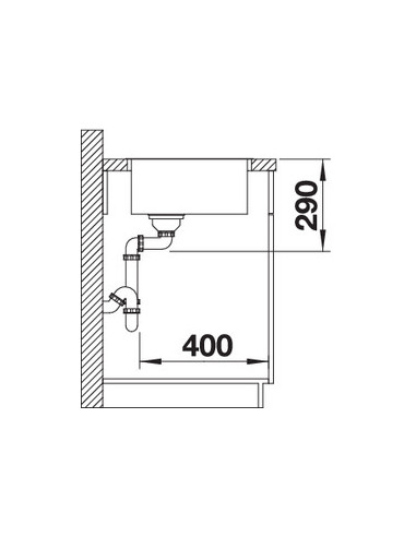 BLANCO ANDANO 340-IF CNS 3½" LF o.Afb